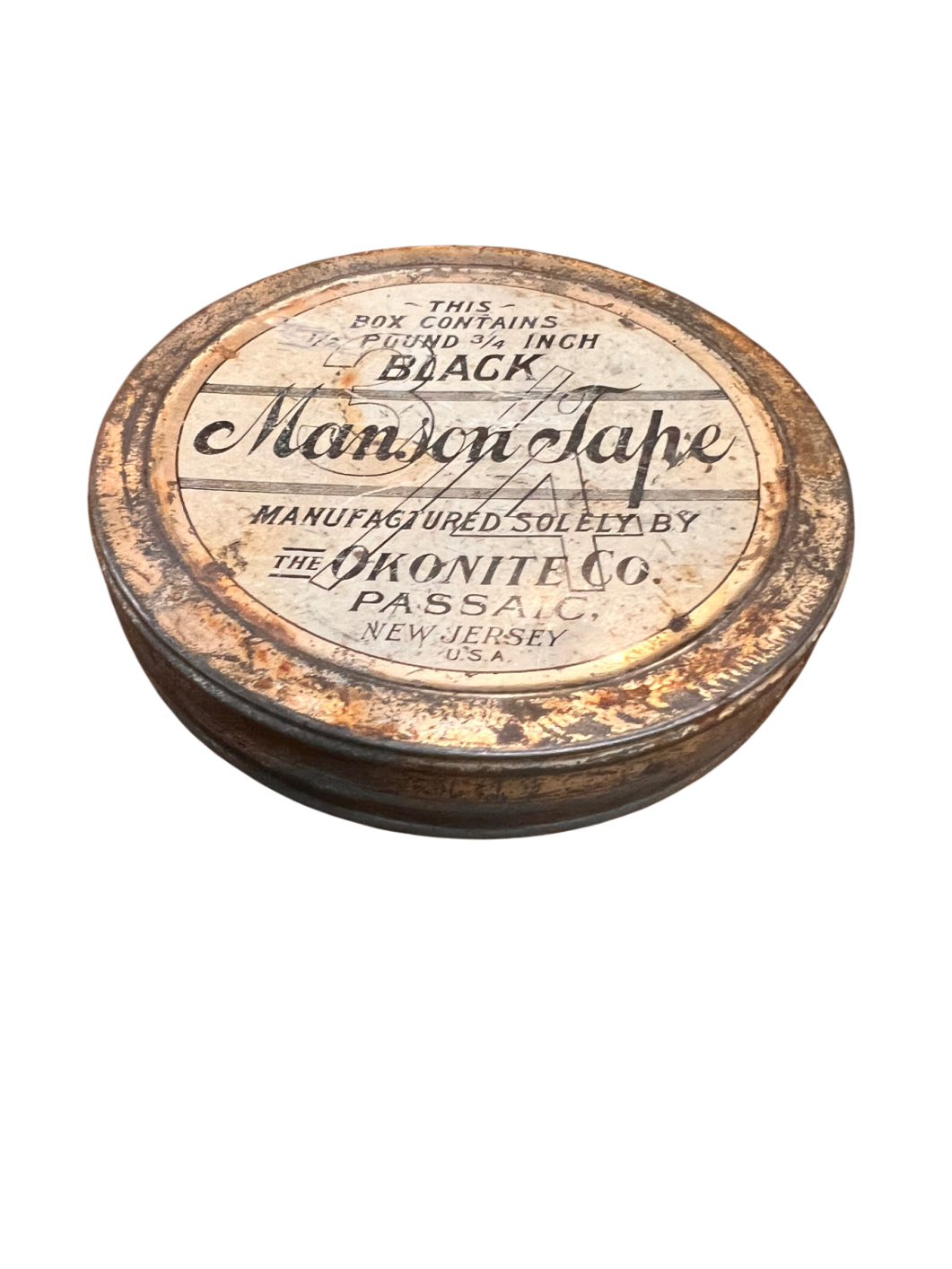 Vintage Okonite Co. Manson Tape Tin (¾ inch, ½ pound)