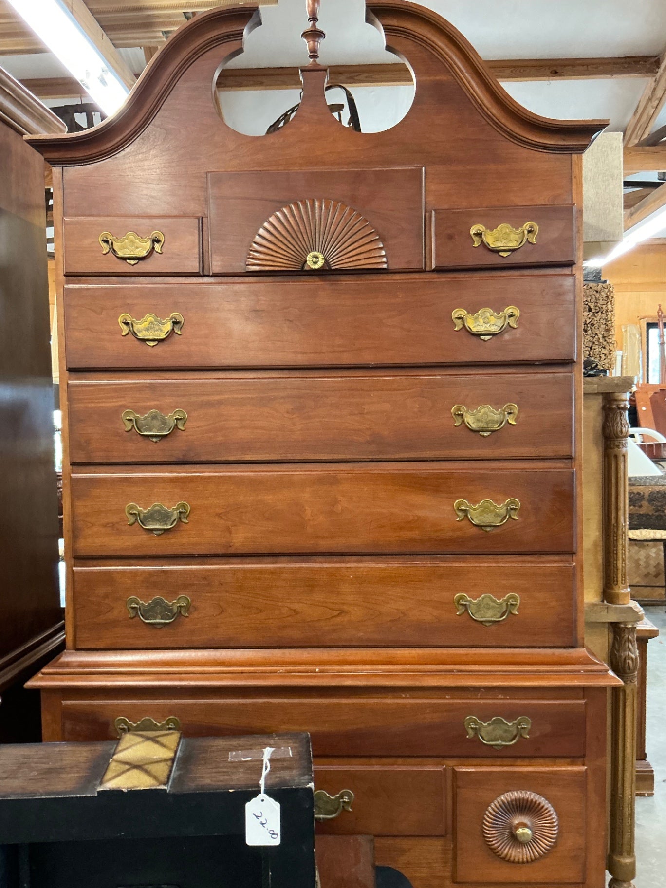 Chest of Drawers Brown Wood High Boy