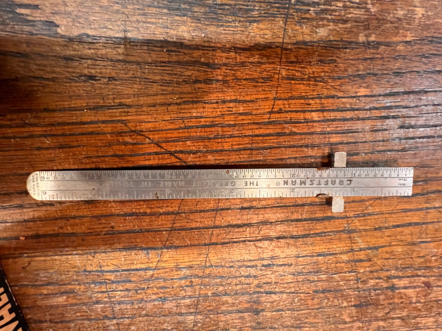 Vintage Craftsman No. 4015 Center Finder / Steel Rule (6" Slide Rule)