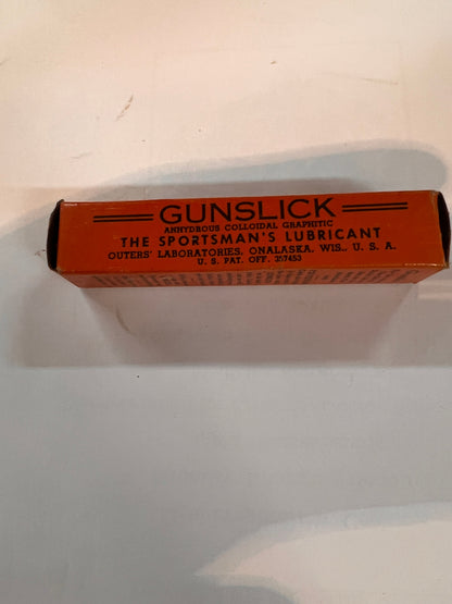 Vintage Gunslick Sportsman’s Lubricant Tube w/ Original Box – Anhydrous Graphite Gun Oil – 1950s Hunting Gear