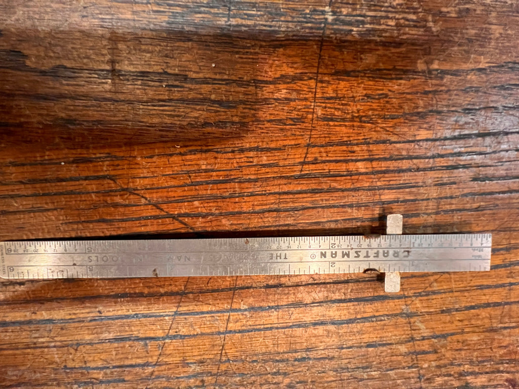 Vintage Craftsman No. 4015 Center Finder / Steel Rule (6" Slide Rule)