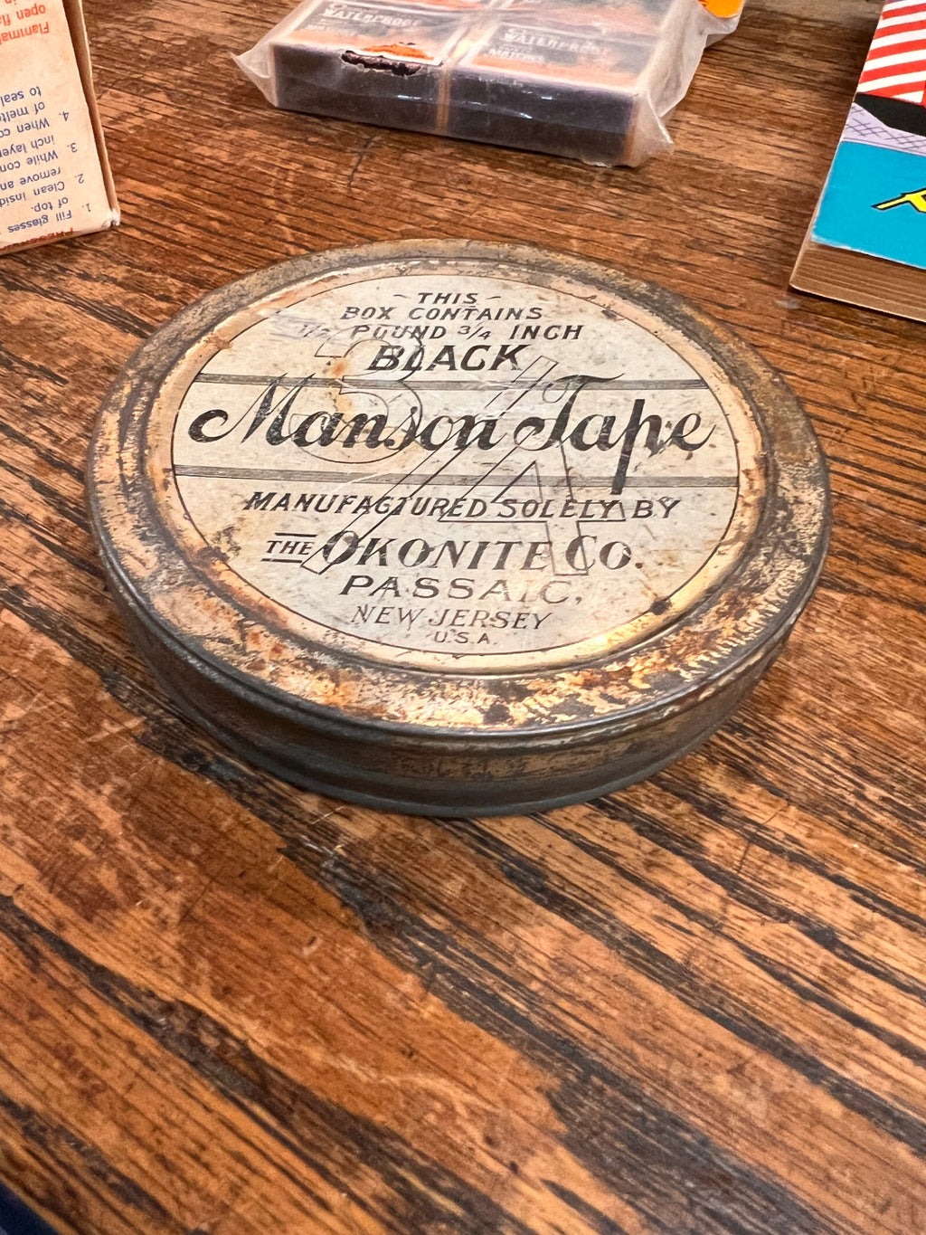 Vintage Okonite Co. Manson Tape Tin (¾ inch, ½ pound)