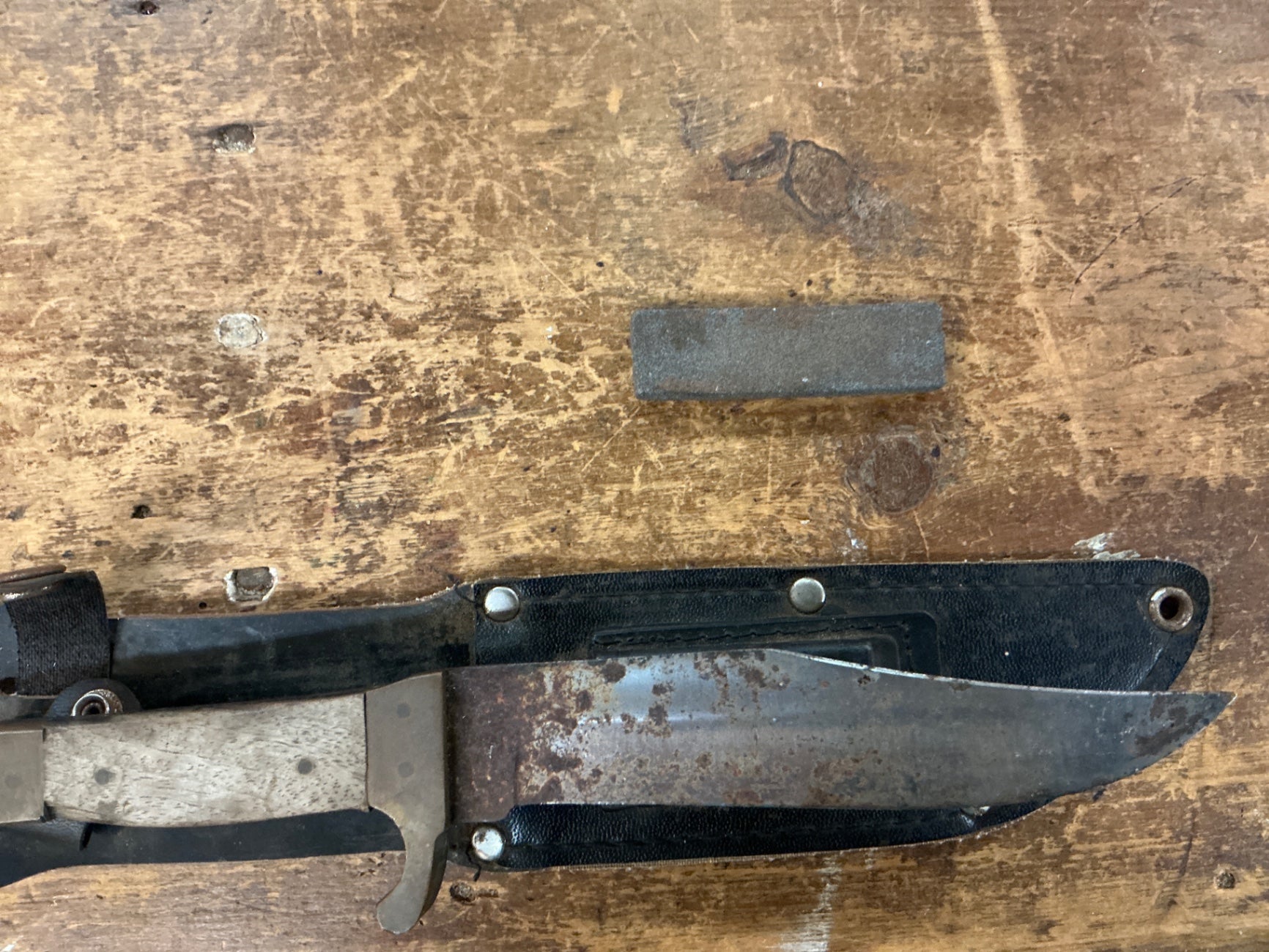 Silver and black Metal and plastic Knife