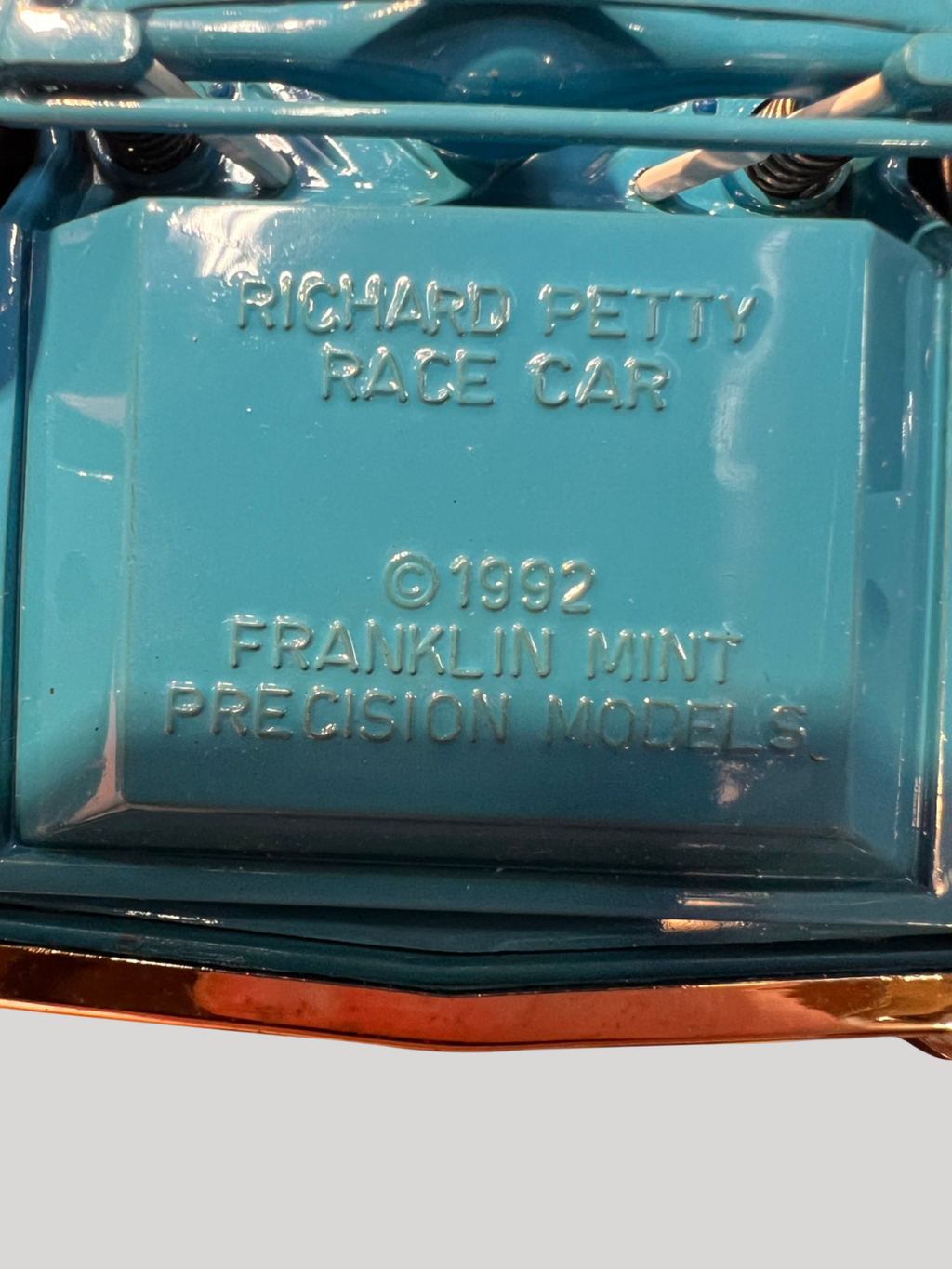 1992 Franklin Mint "Richard Petty #43 STP" Die-Cast Model Car (Precision Model)Not clearly visible due to angle and lighting Model Vehicle