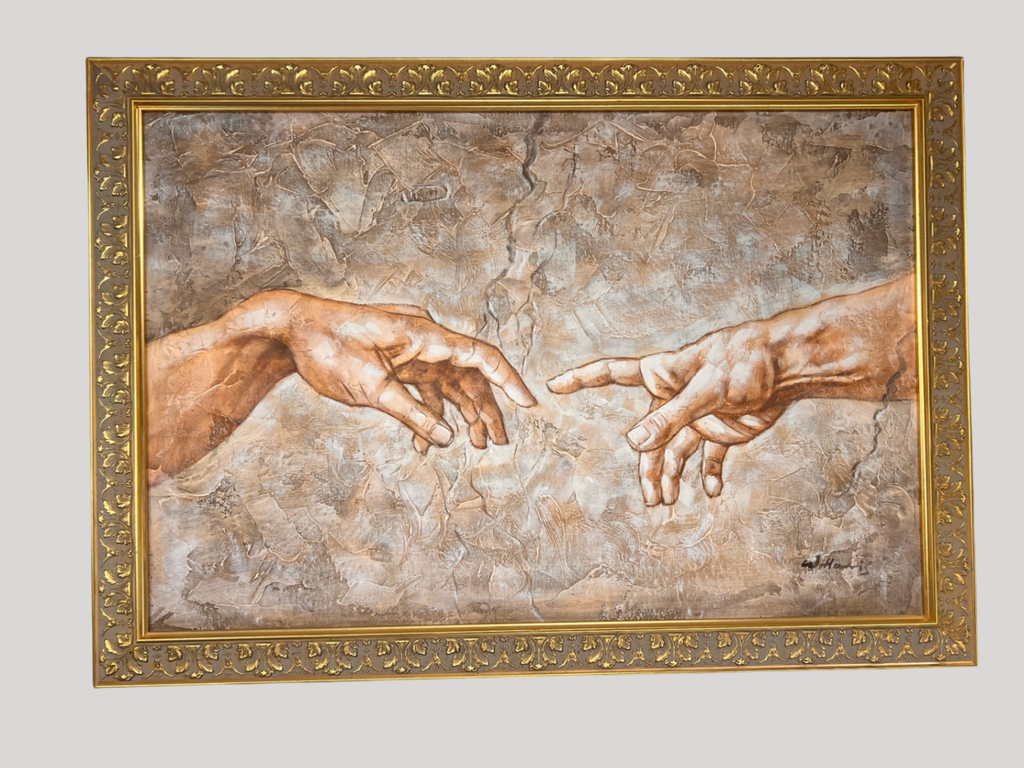 “Creation of Adam” Inspired Artwork by W. Harris