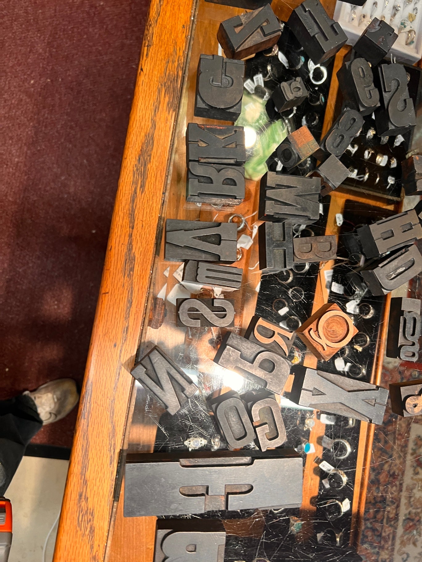 Antique Wood Letterpress Type Set in Box – Mixed Fonts & Sizes, Early 1900s