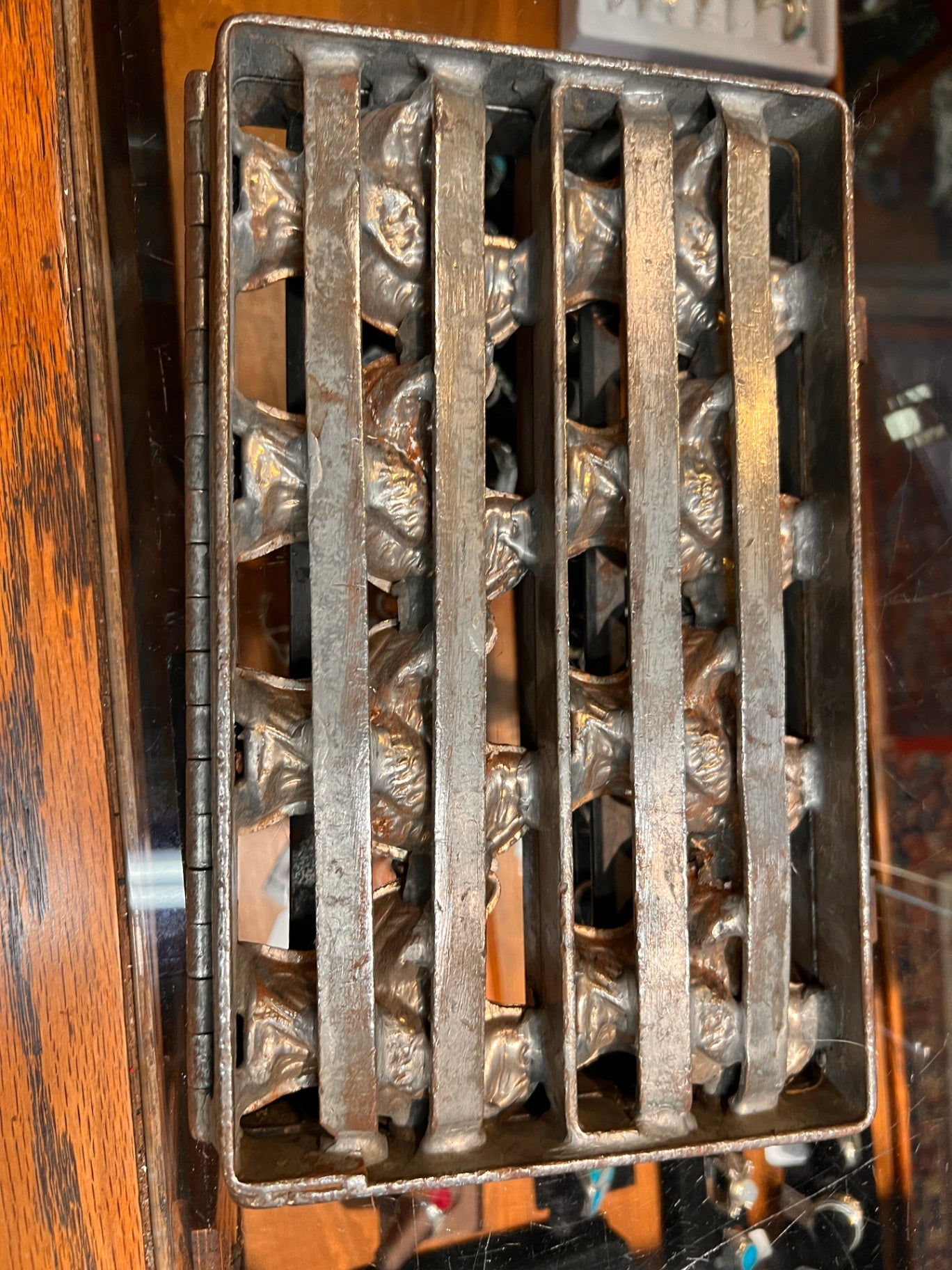 Antique Hinged Metal Chocolate Mold – 16-Count Dove or Bird Form, Early 20th Century