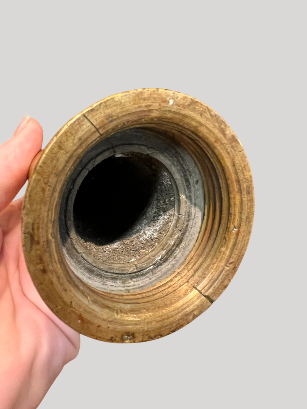 Antique Brass Fire Hose Nozzle – Smooth Bore Straight Stream, Early 20th Century