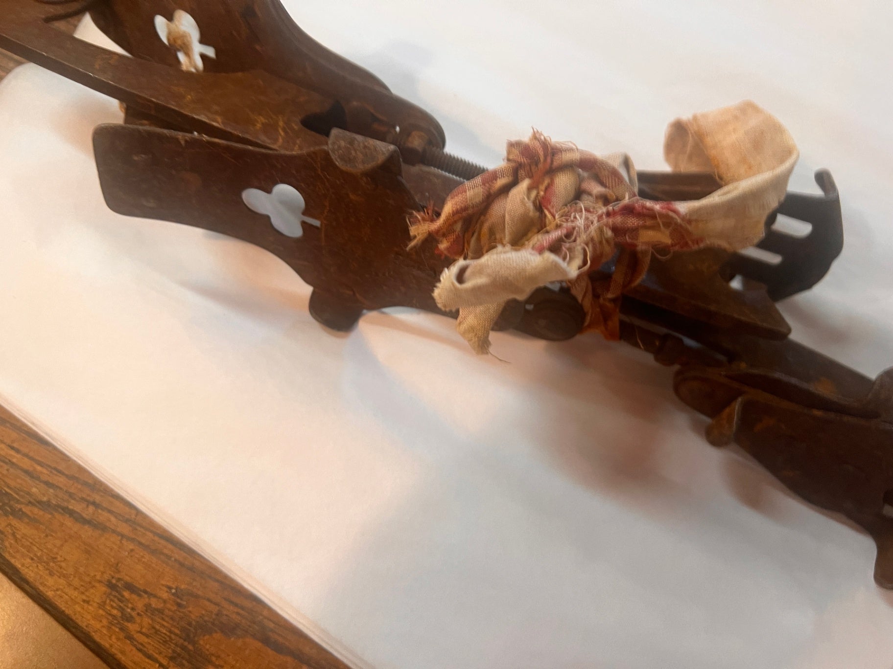 Victorian Cast Iron Clamp-On Ice Skates – Ornate Cutout Design – 19th Century