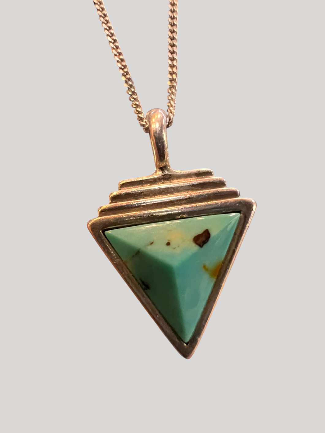Green with brown and yellow accents Turquoise and Silver Jewelry