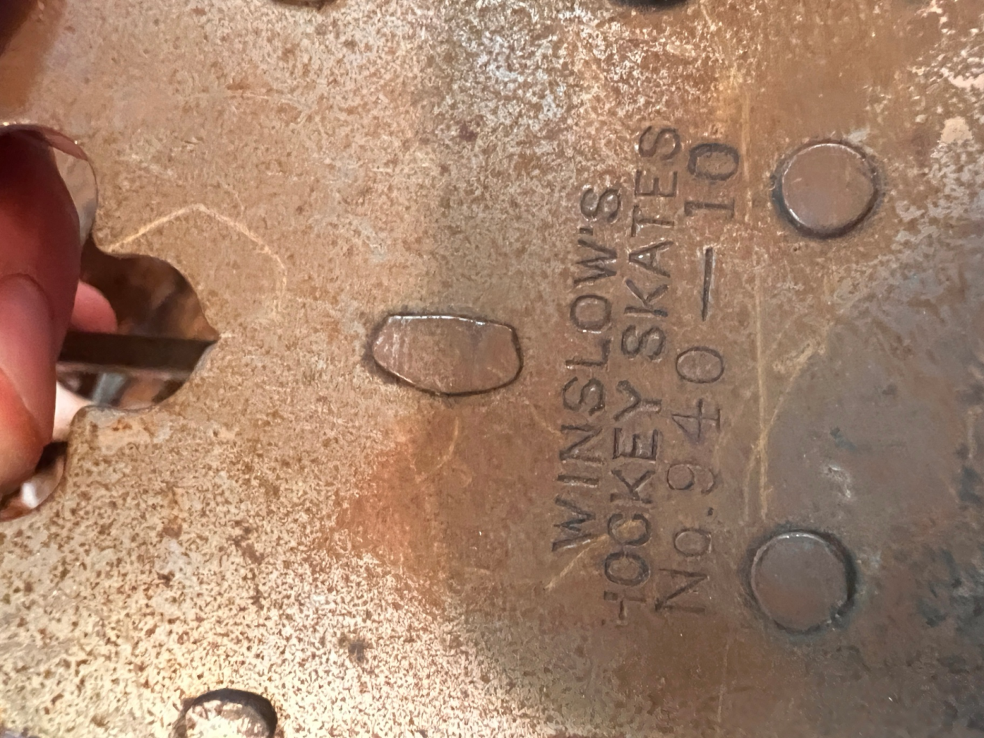 Antique Winslow’s Clamp-On Hockey Skates No. 940 – Size 10 – Early 1900s Ice Skating Collectible