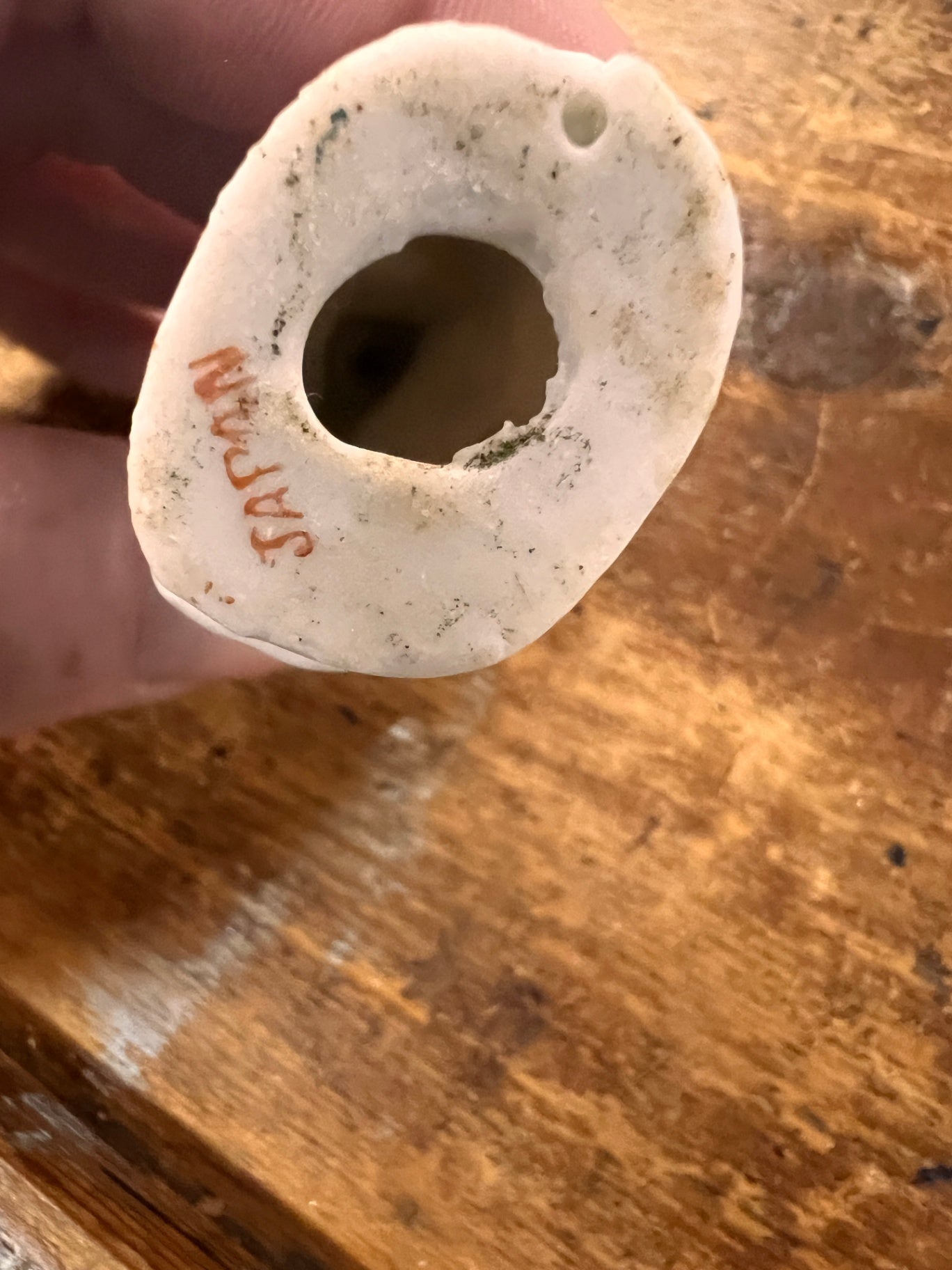 Small vintage/antique Japanese porcelain figurine (likely mid-20th century), hand-painted, marked "Japan" on base