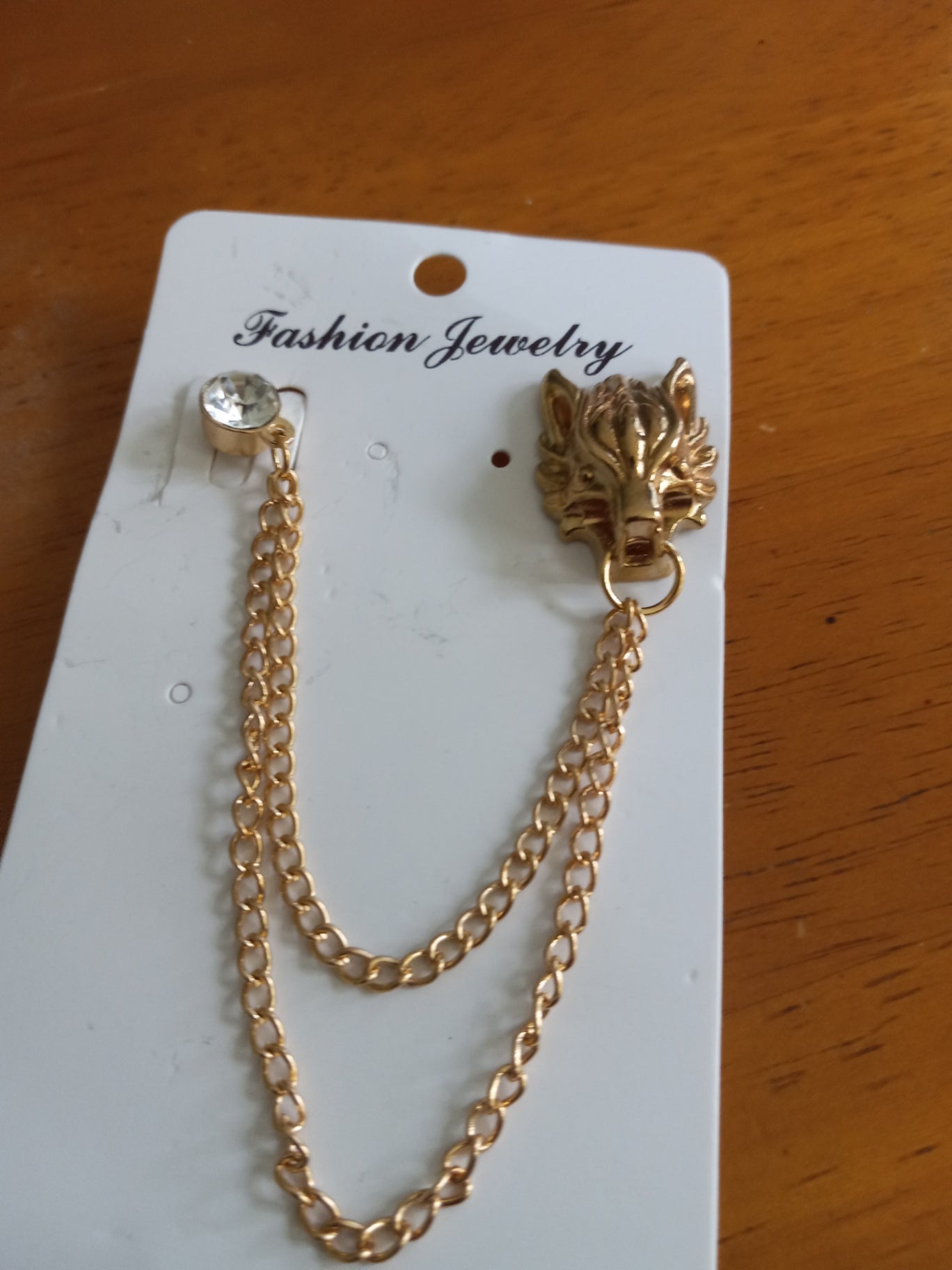 Wolf head pin jewelry dsc