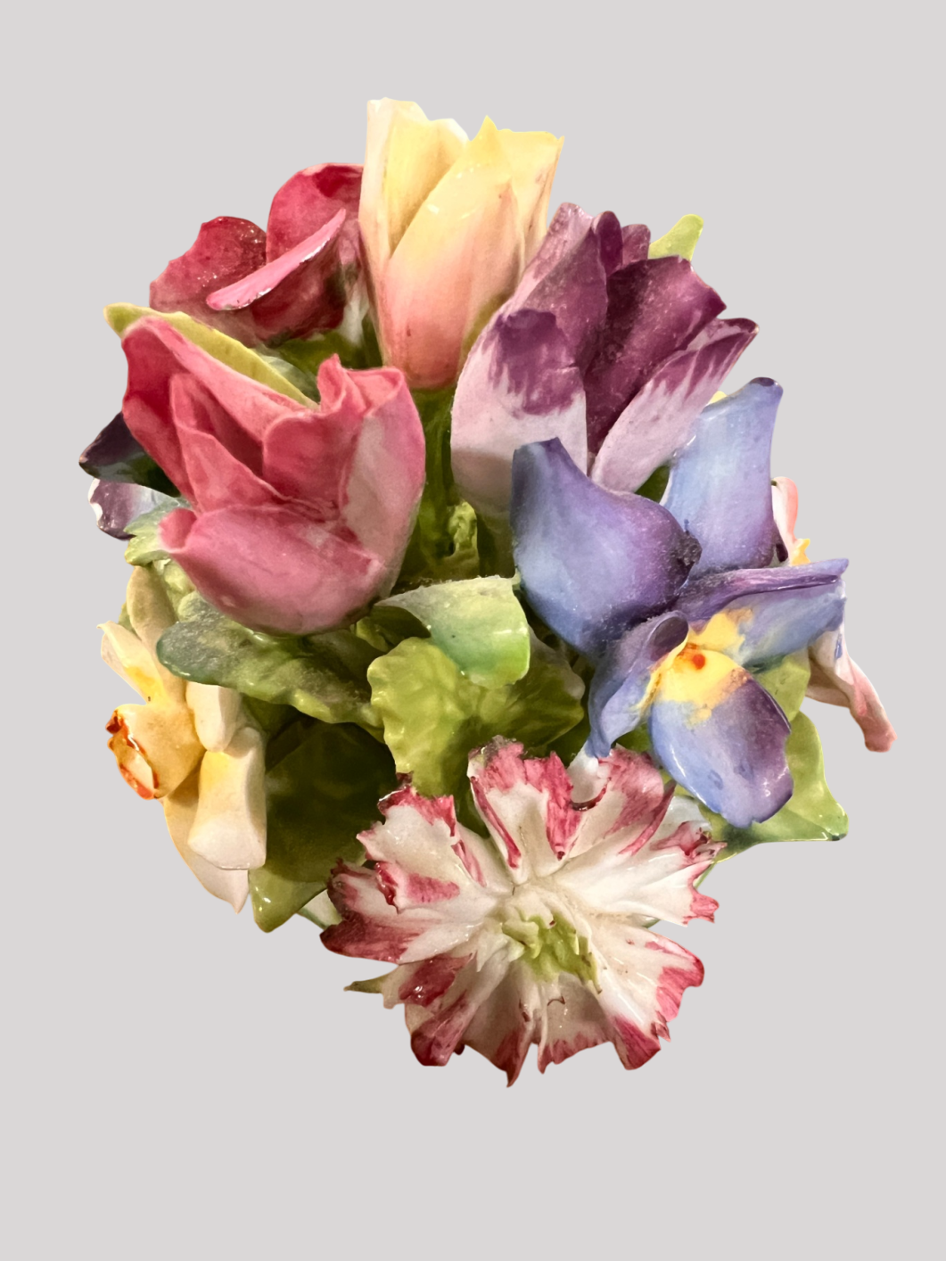 Crown Staffordshire Fine Bone China Hand-Painted Floral Posy – England, c.1950s