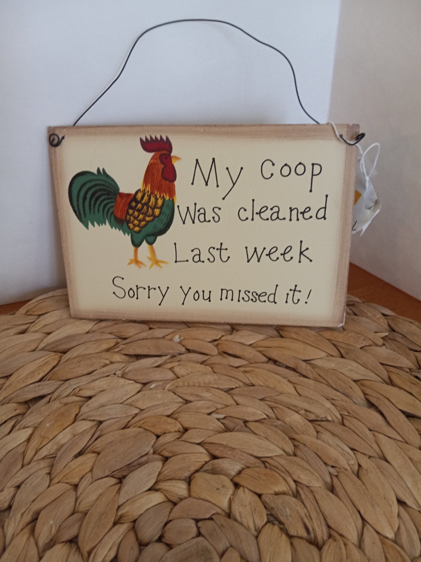 Rooster Tin Sign dsc
