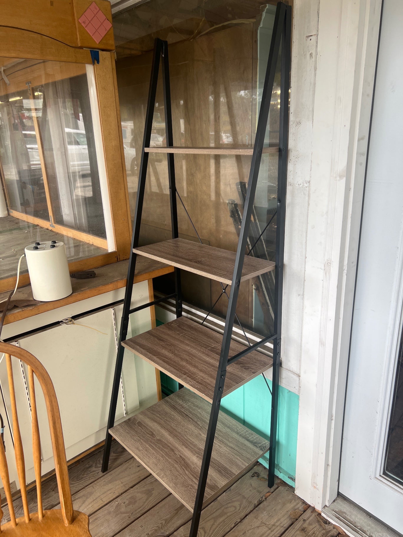 Wood And Metal Shelf