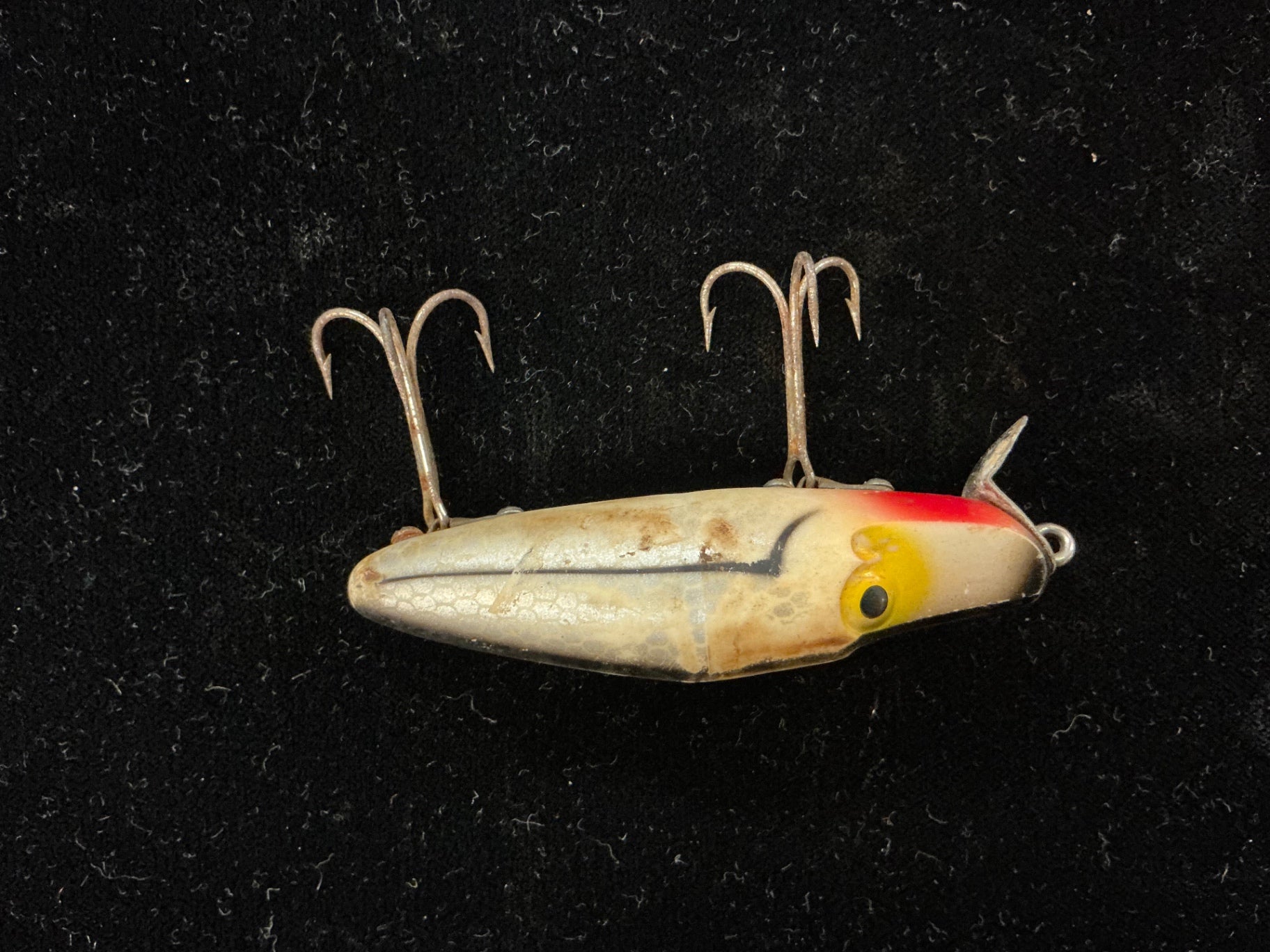 Vintage Heddon River Runt Spook Floater – Red Head/White Body – Circa 1940s–50s