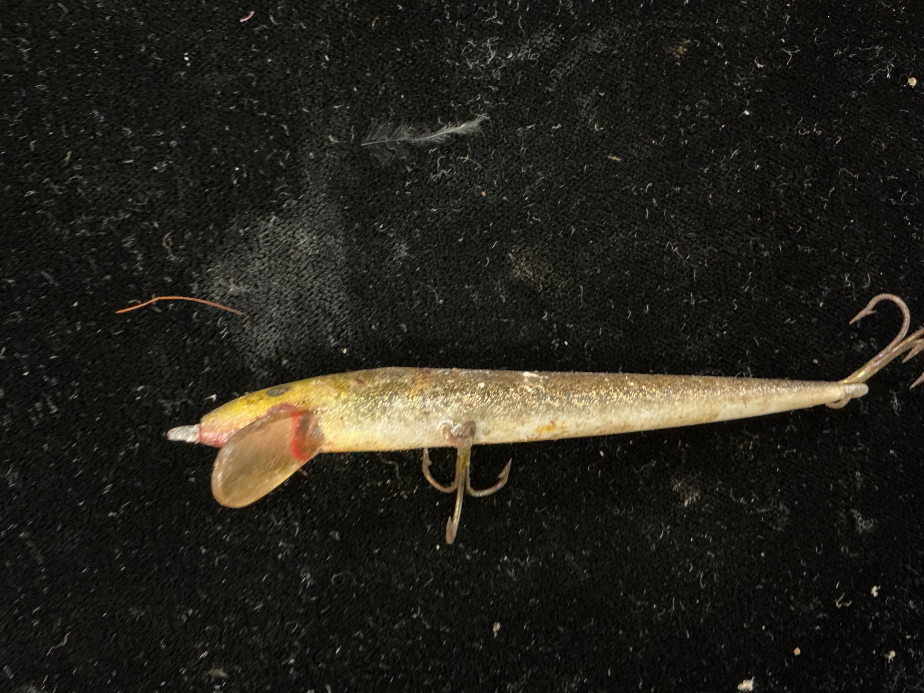 Vintage Rapala Floating Minnow Fishing Lure – Silver/Gold Finish – 3-Hook Design