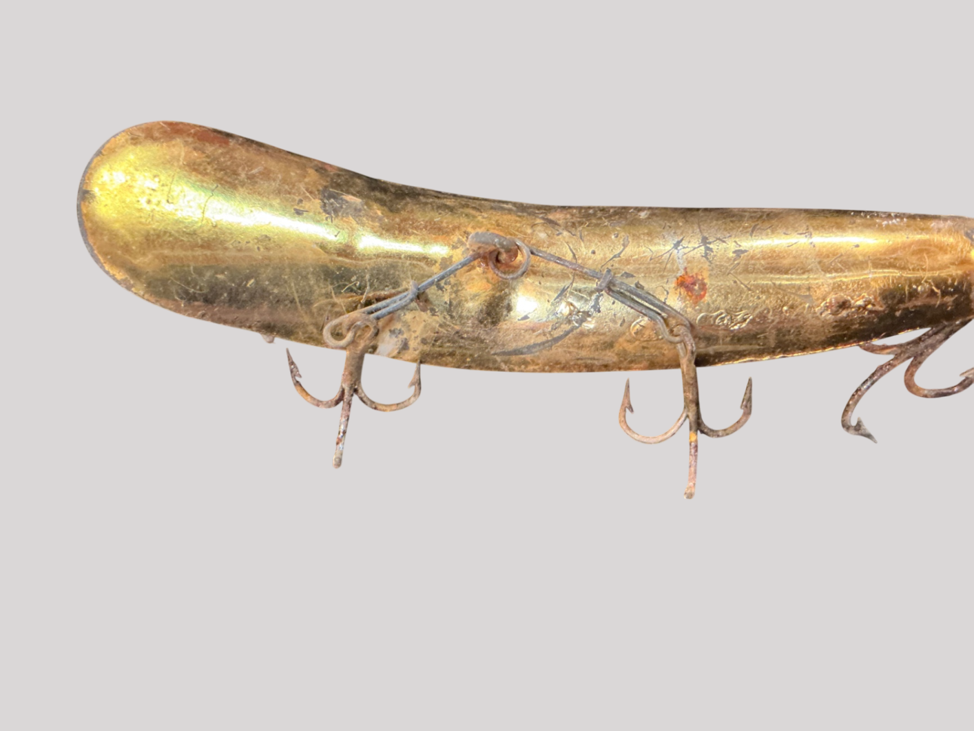 Vintage Pflueger Pal-O-Mine Minnow – Gold Plated – Late 1940s