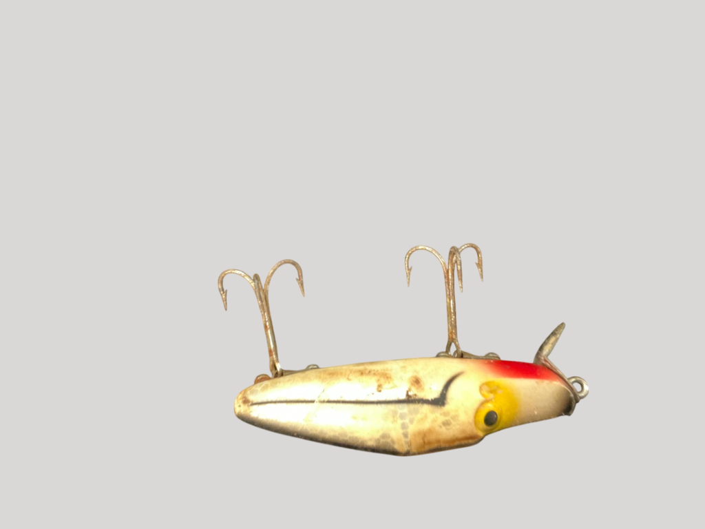Vintage Heddon River Runt Spook Floater – Red Head/White Body – Circa 1940s–50s