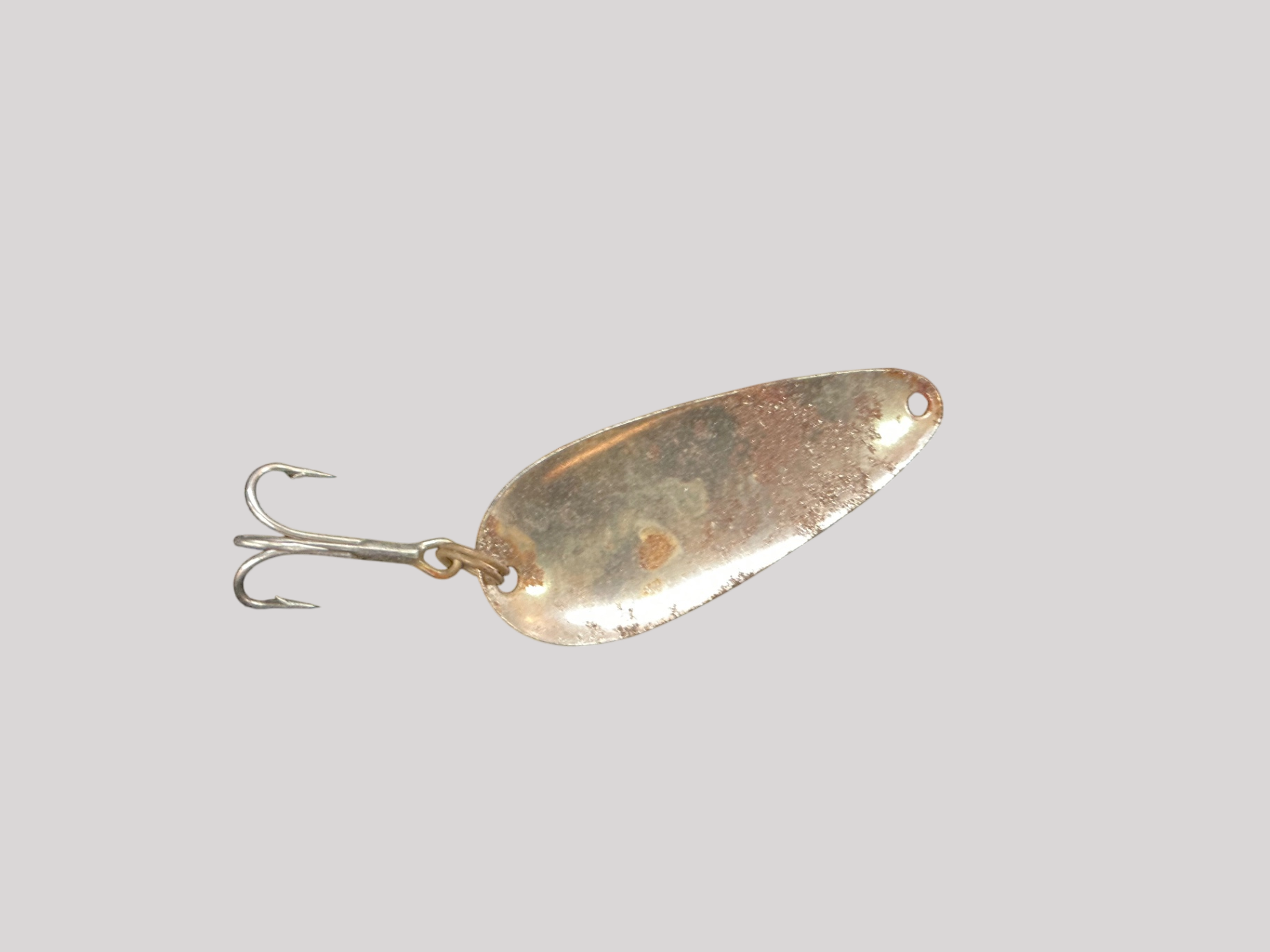 Vintage Red & White Metal Spoon Lure – Classic Wobbler Design