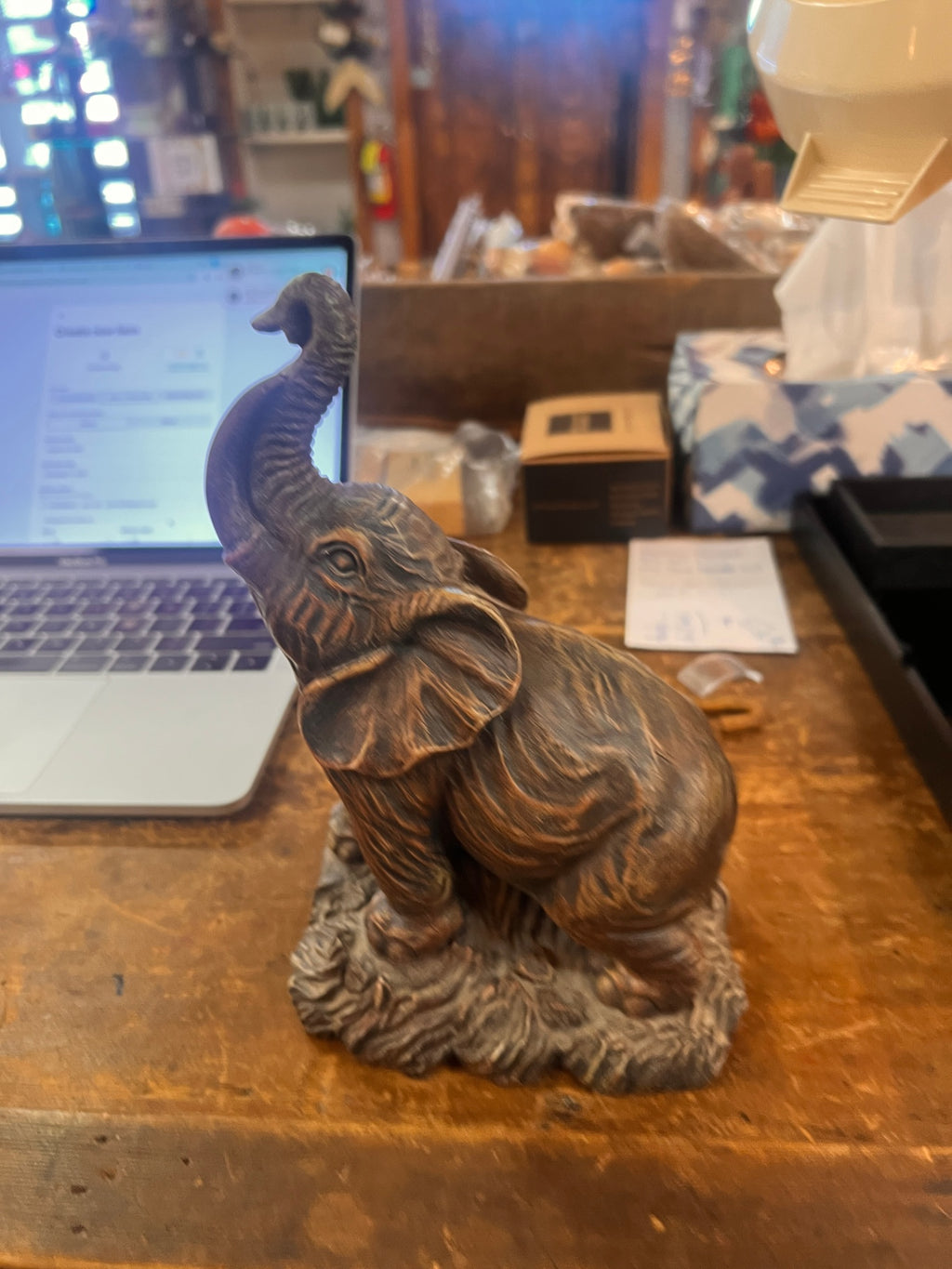 Composite Elephant Sculpture