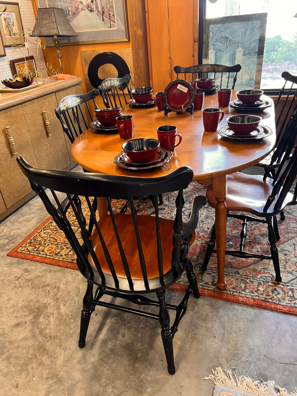 Hitchcock Table With 6 Chairs