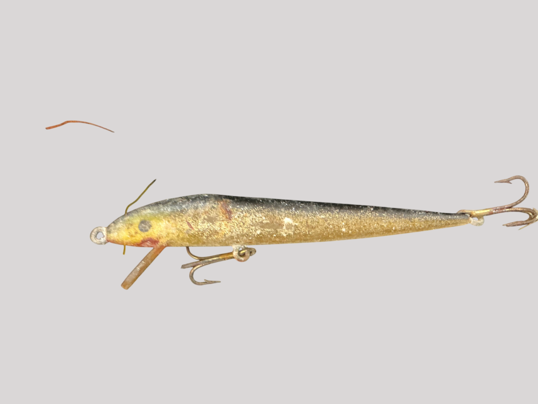 Vintage Rapala Floating Minnow Fishing Lure – Silver/Gold Finish – 3-Hook Design