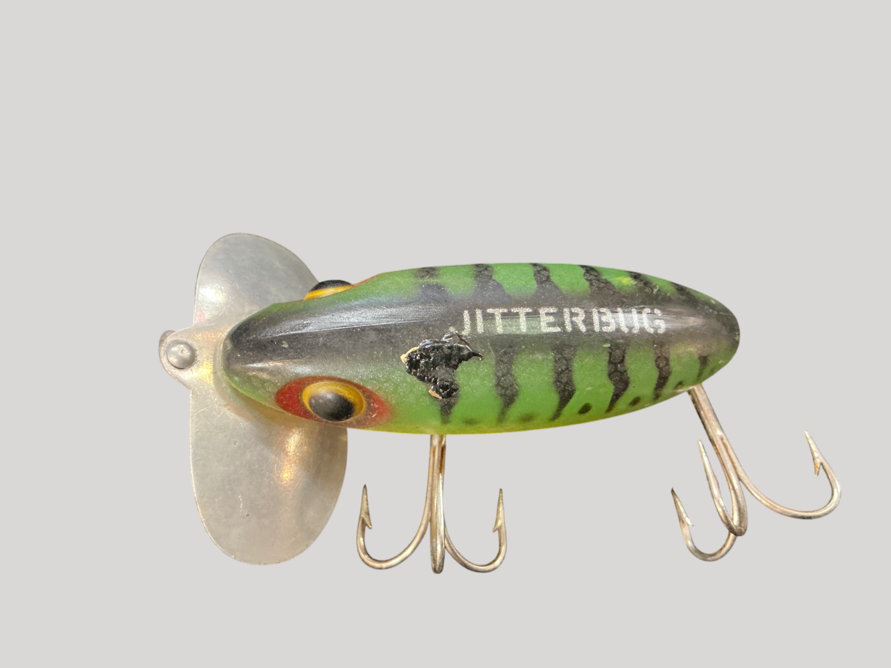 Vintage Fred Arbogast Jitterbug Topwater Lure – Frog Pattern – Akron, Ohio