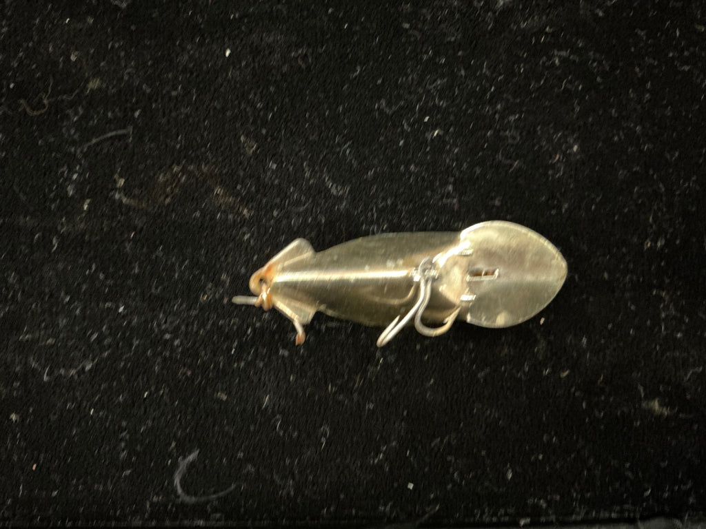 Vintage Silver Metal Diving Spoon Lure – Curved Fin Design with Treble Hook – Freshwater Fishing Tackle