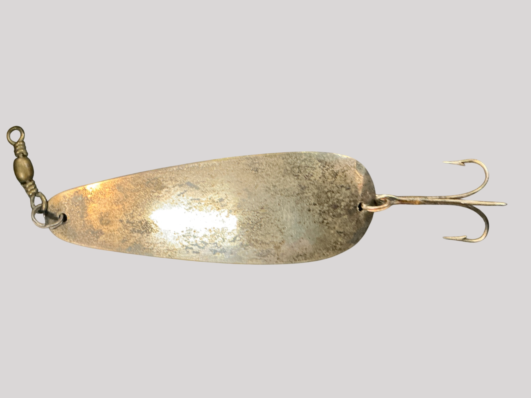 Vintage Metal Casting Spoon – Silver Finish with Treble Hook