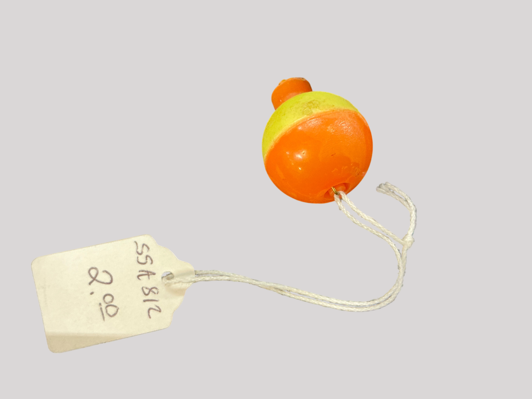 Vintage Round Clip-On Fishing Bobber – Orange & Yellow
