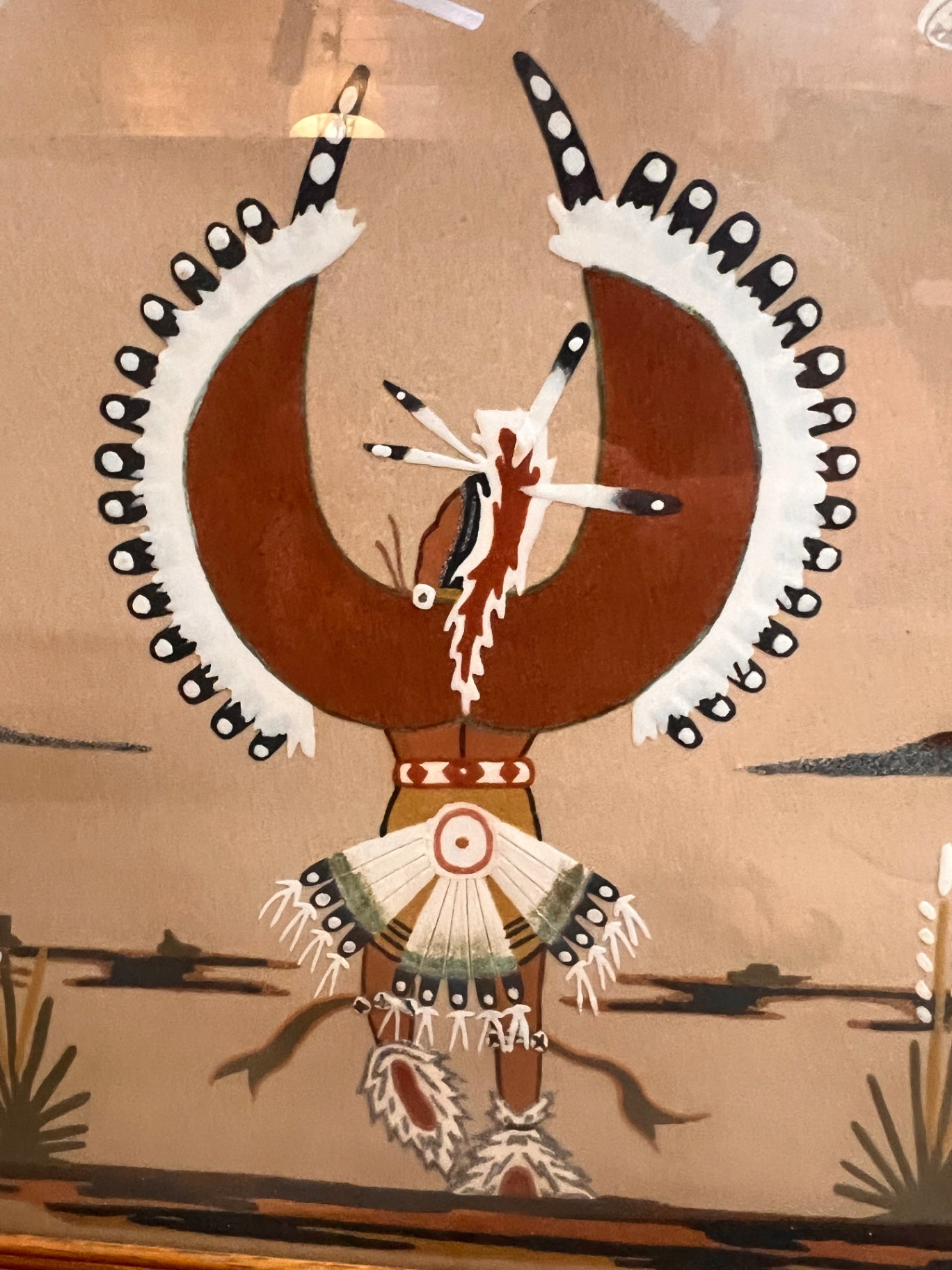 Navajo Sand Painting – Framed (24x24, New Mexico origin)