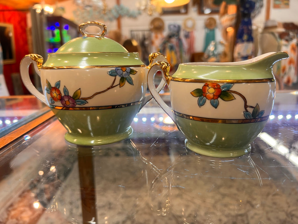 Noritake 5 piece Tea Service with Cream and Sugar