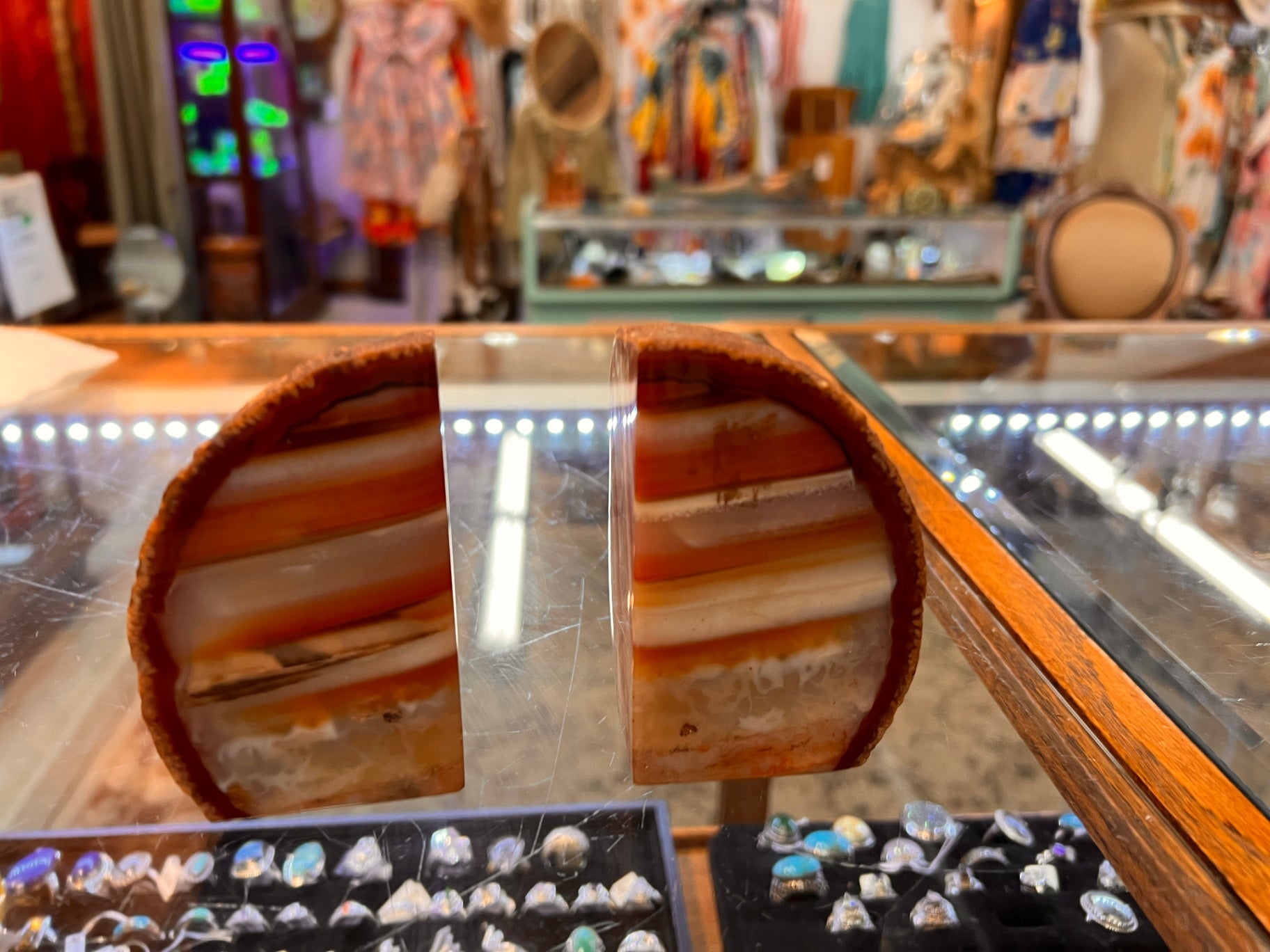 Agate Bookends