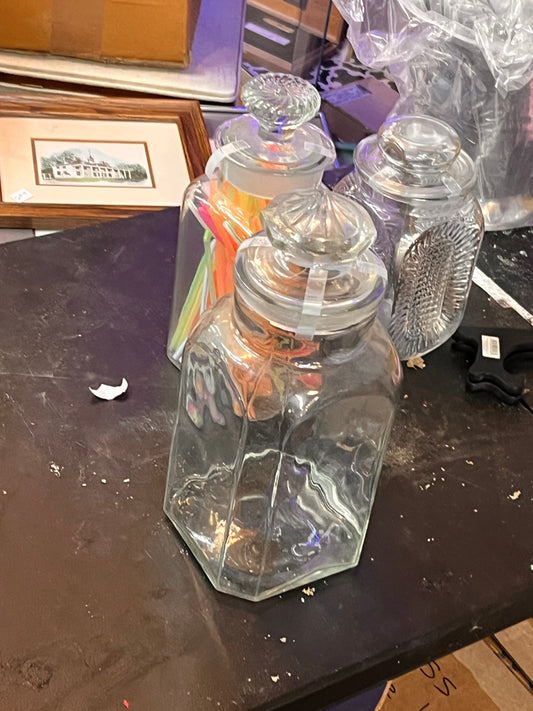 Clear Glass Pharmacy Jar