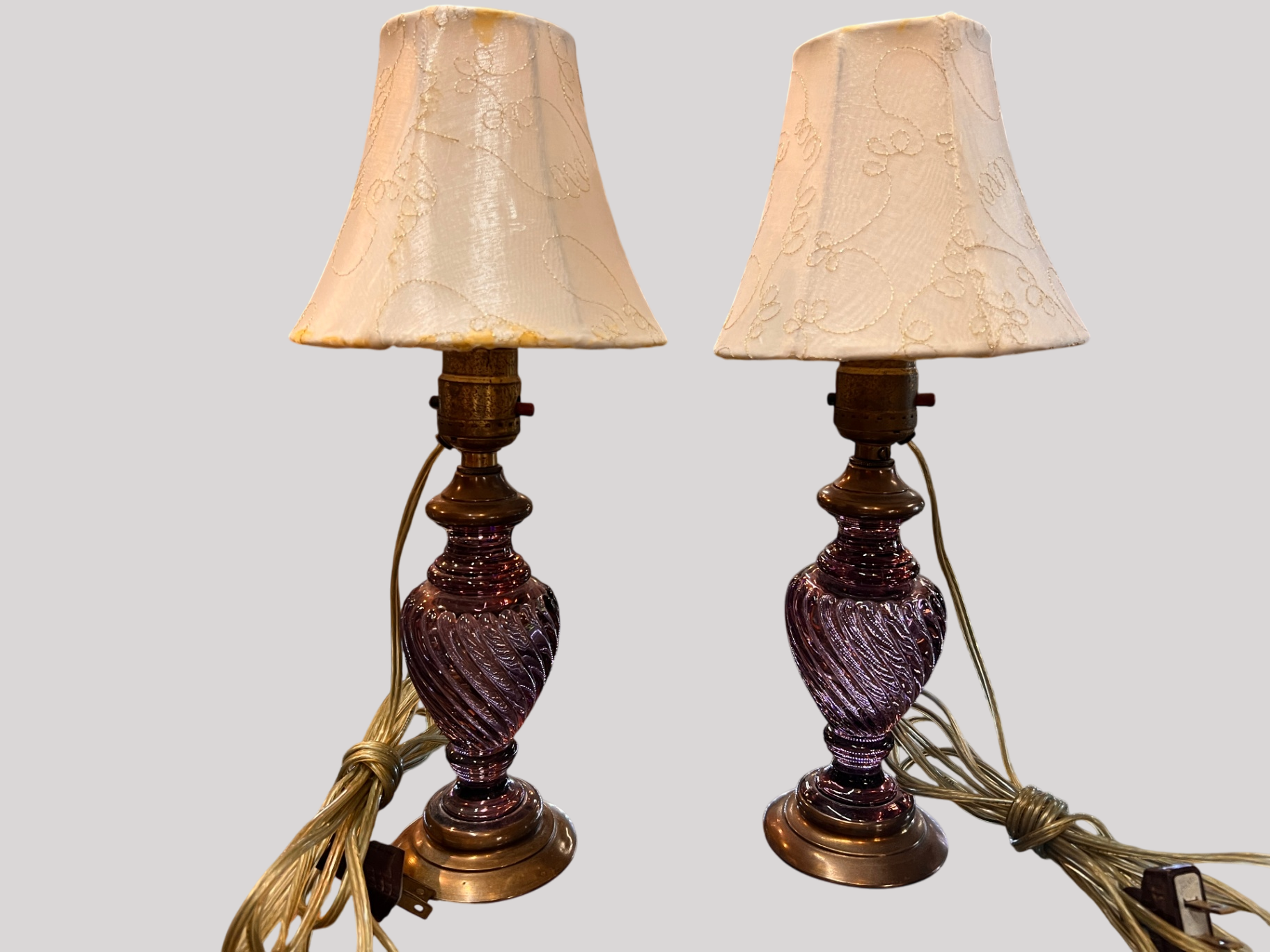 Purple Glass Lamp