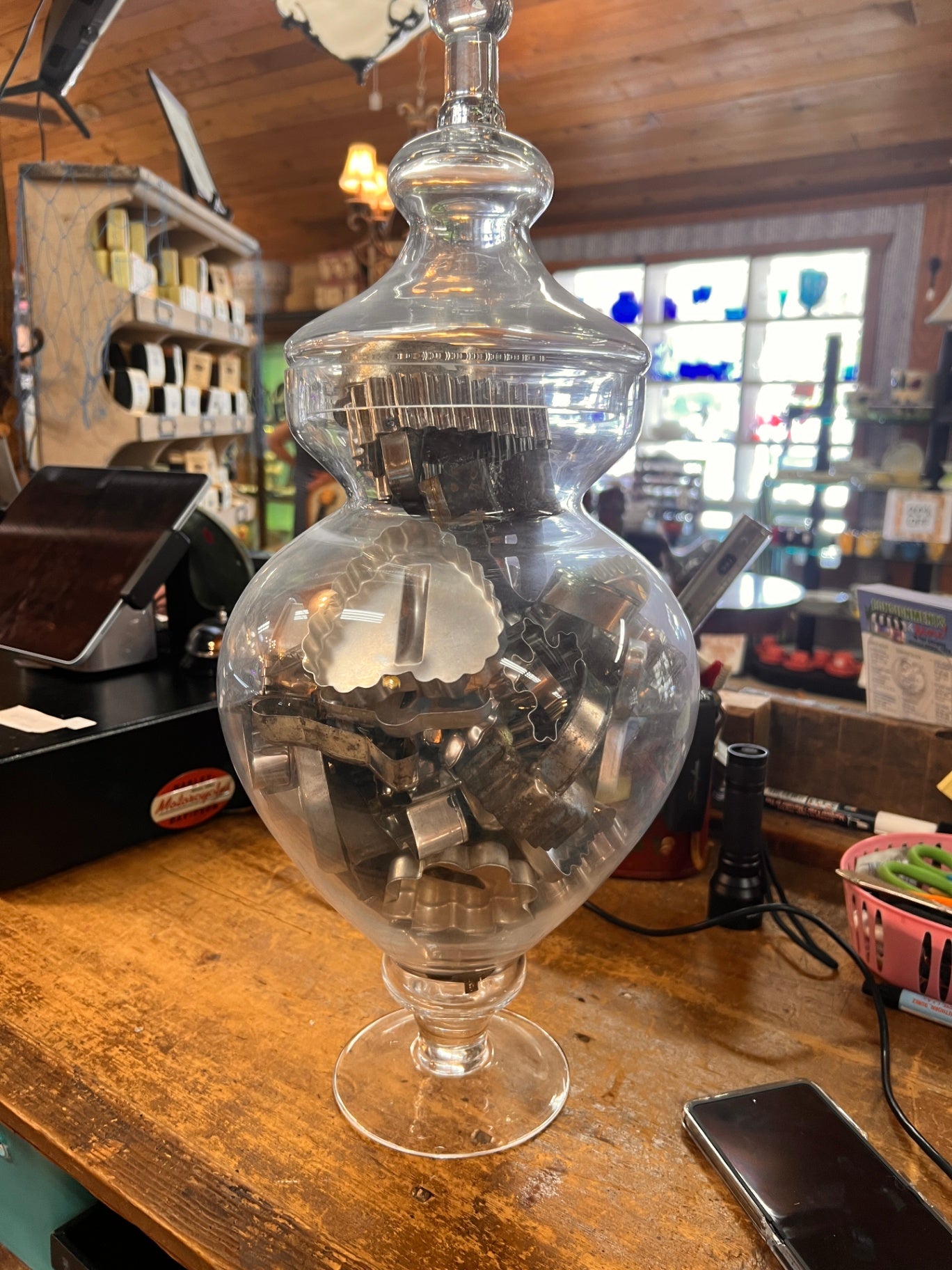 Glass Vase with Cookie Cutters