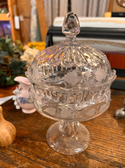 Clear Glass Candy Dish
