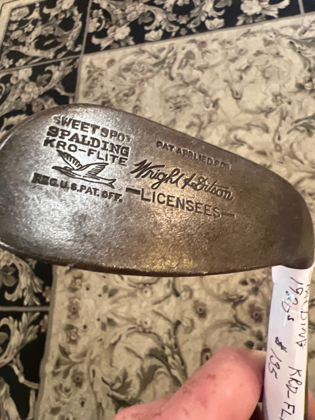 Spalding Kro-Flite Iron – Wright & Ditson Licensed, Hickory Shaft (c.1920s)
