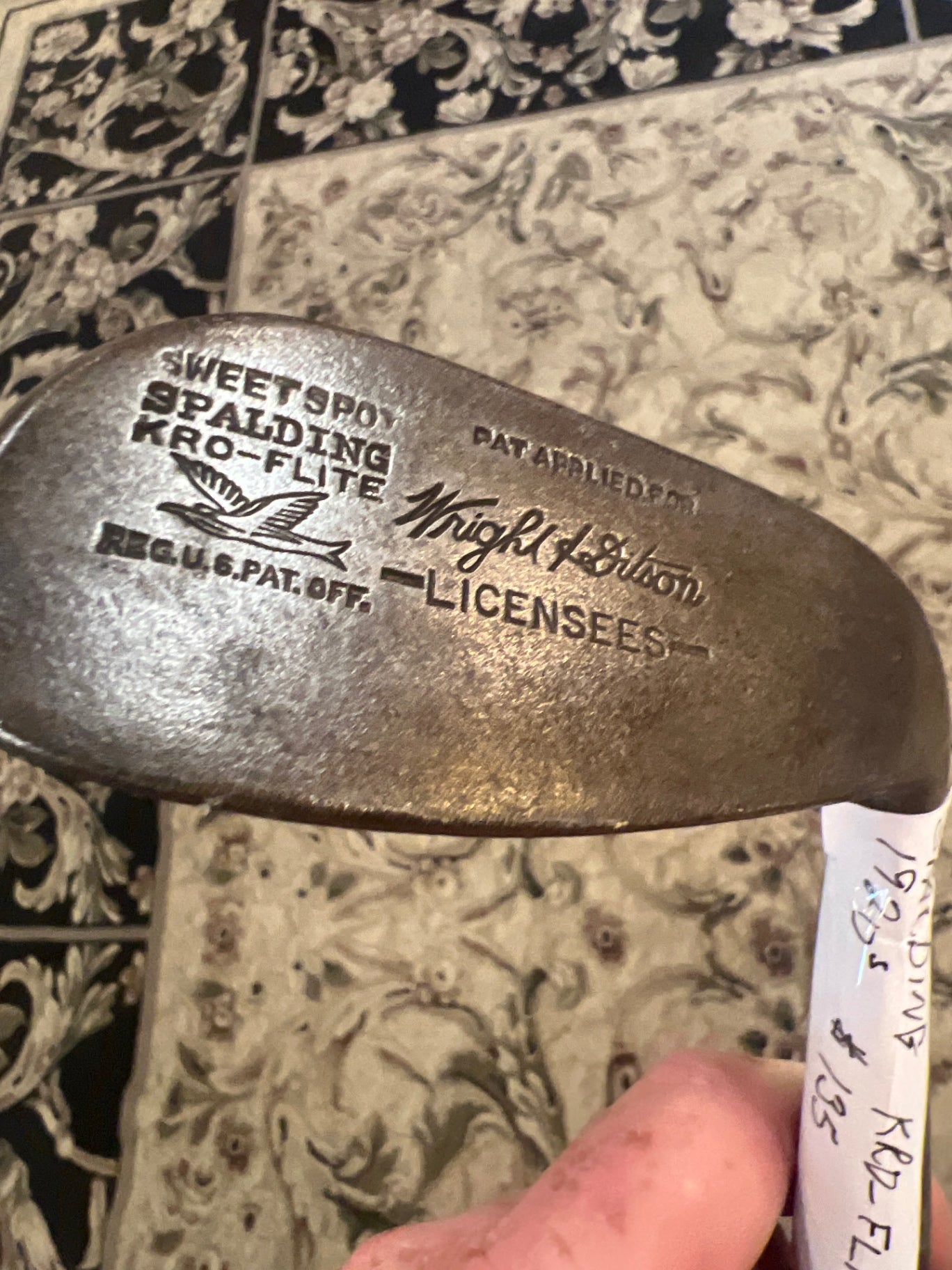 Spalding Kro-Flite Iron – Wright & Ditson Licensed, Hickory Shaft (c.1920s)