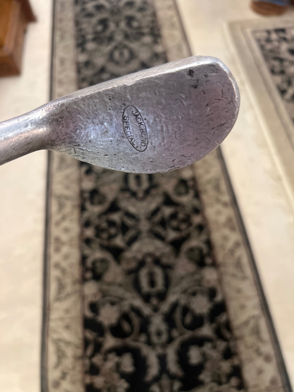 Jack Bond Aluminium Putter – Mills Ray Style, Hickory Shaft, c.1880s (Original Grip)