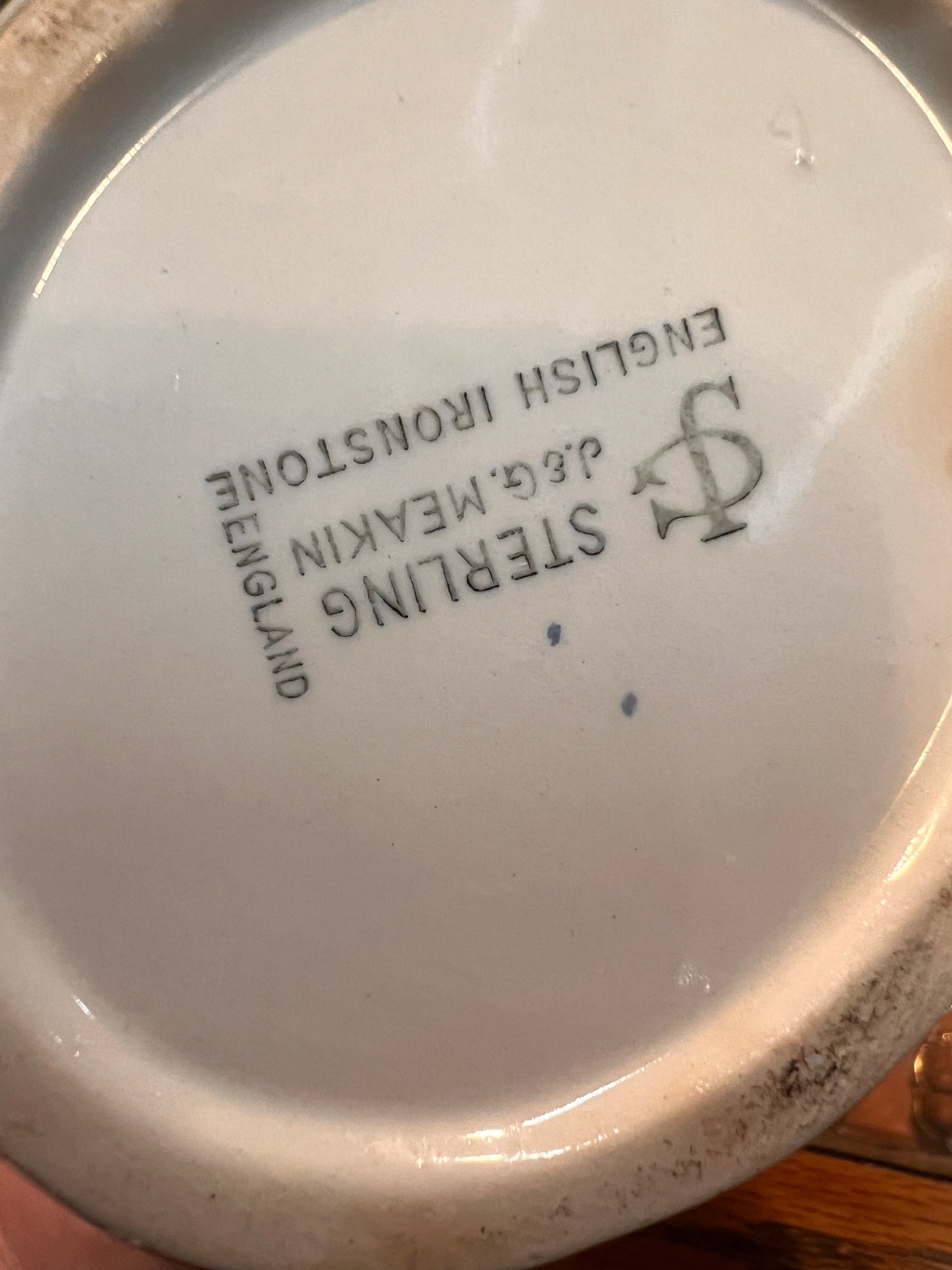 Vintage Sterling Ironstone Coffee Set by J&G Meakin, England (Blue Floral)