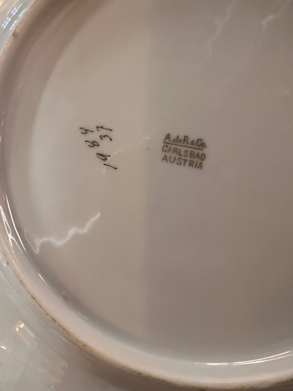 Antique Carlsbad Austria Porcelain Serving Plate – Floral & Gold Trim