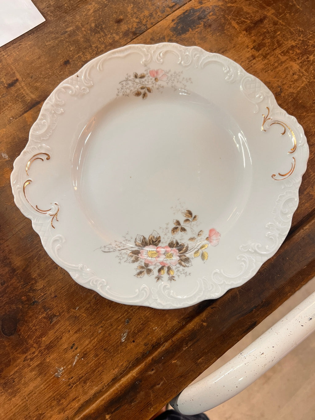 Antique Carlsbad Austria Porcelain Serving Plate – Floral & Gold Trim