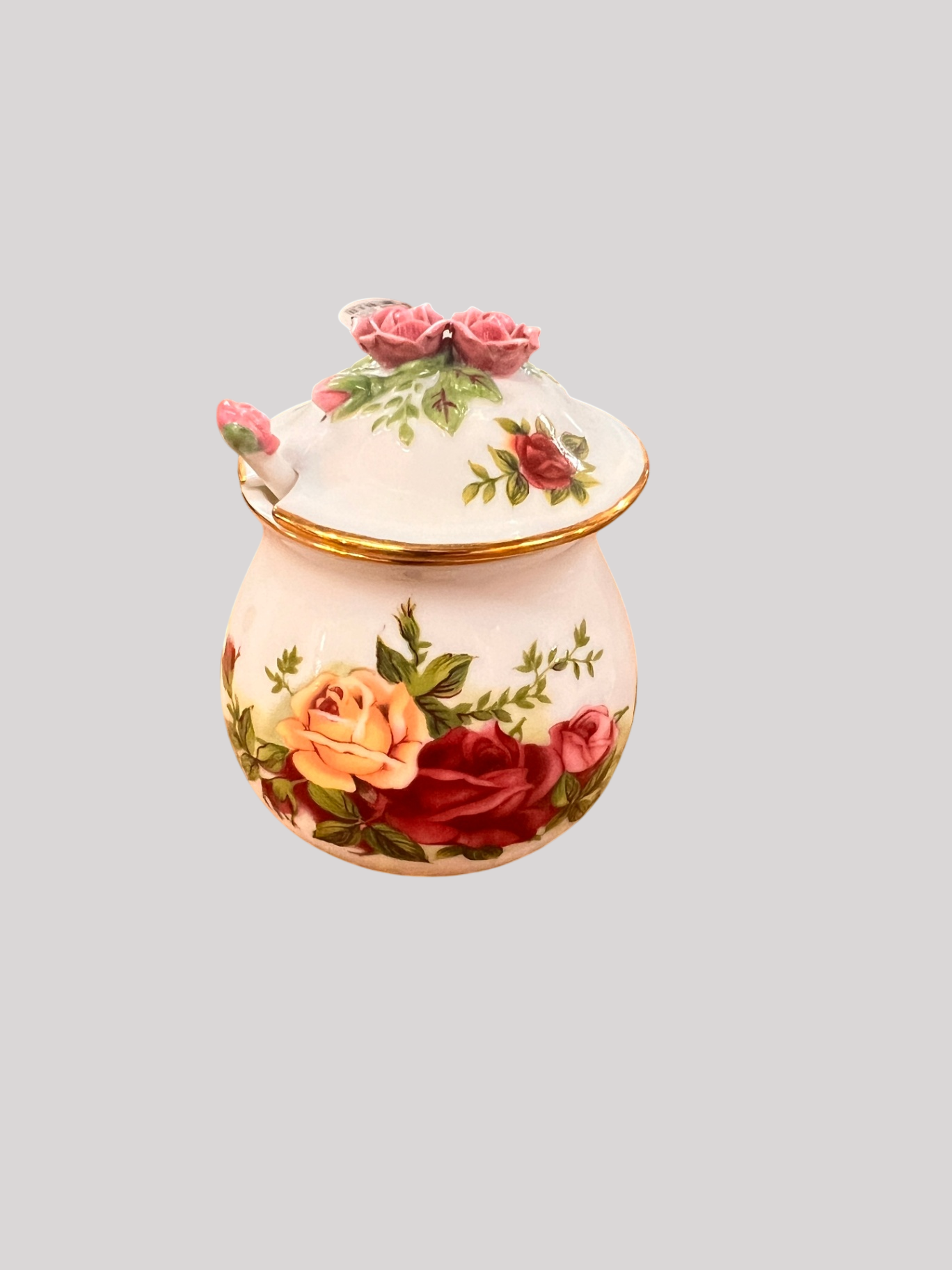 Royal Albert “Old Country Roses” Jam Jar with Lid – Fine China