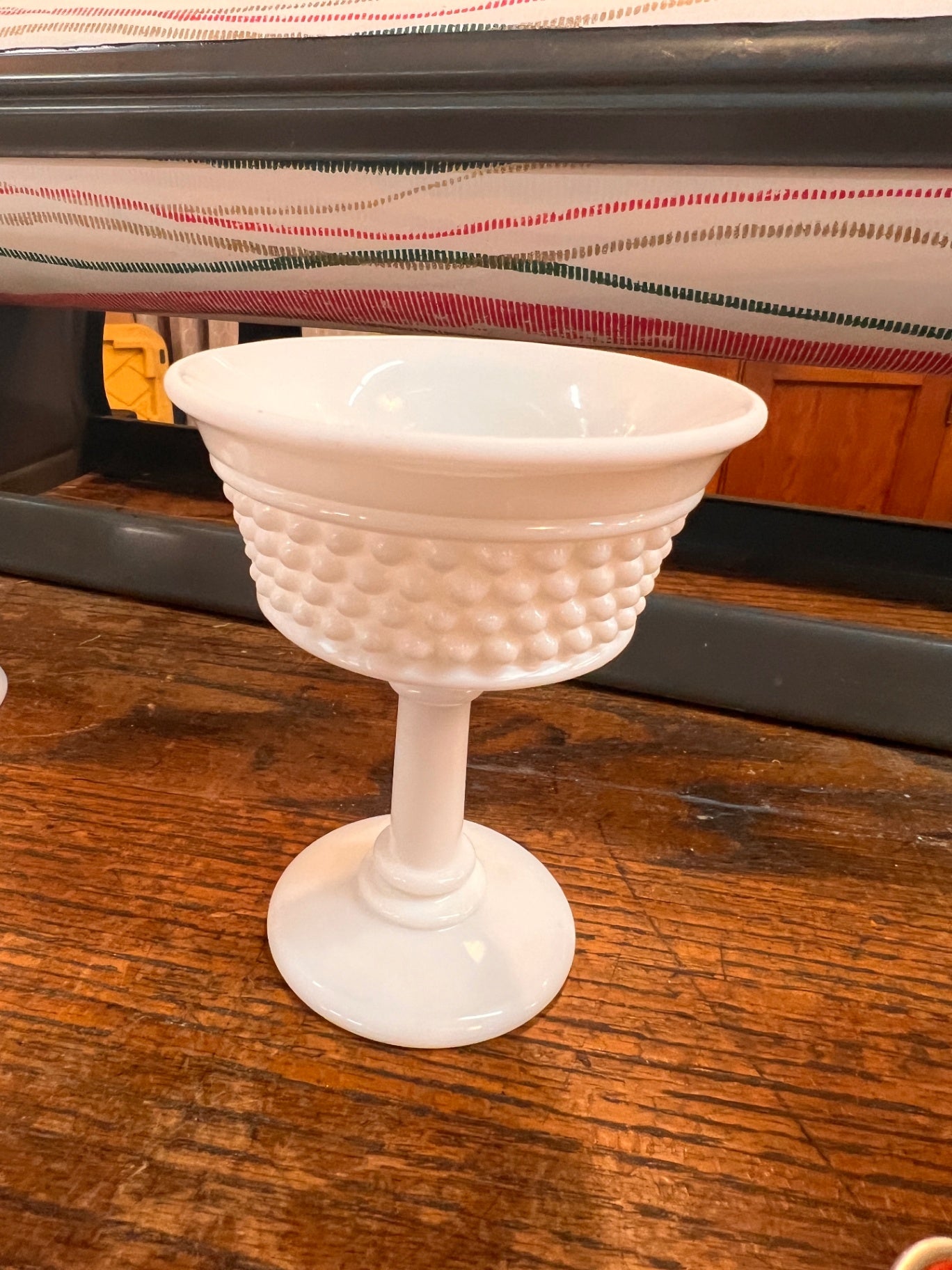 Vintage Milk Glass Hobnail Compote – Pedestal Dish