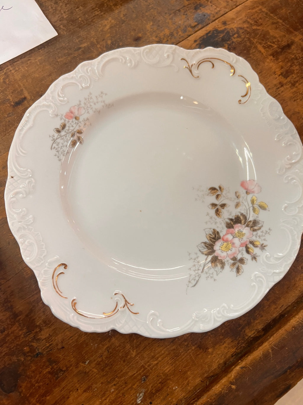 Antique Carlsbad Austria Porcelain Serving Plate – Floral & Gold Trim