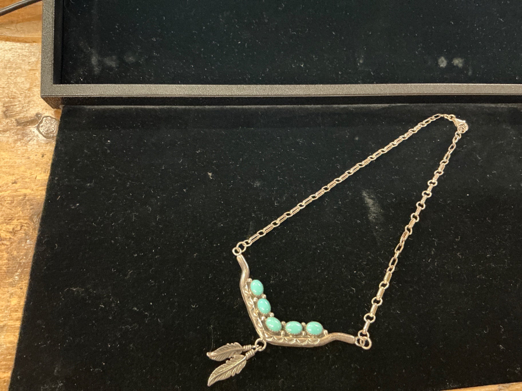 Vintage Navajo Sterling/Turquoise Neclace signed GB