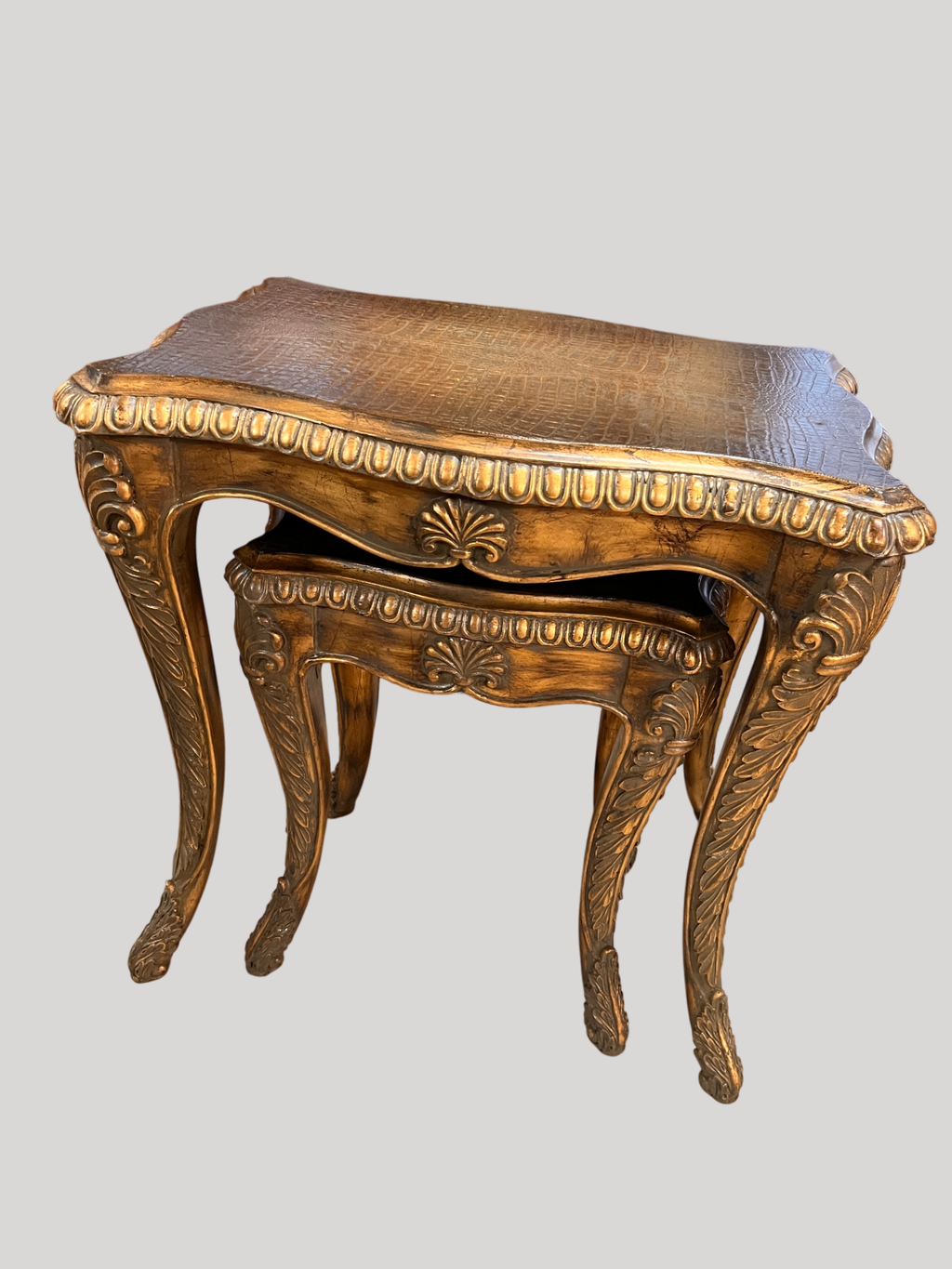Gold Wood Furniture Table Large New with tags OLF (Overton Lloyd Furniture)